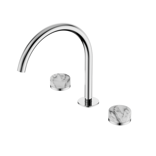 SERENITY BATH/KITCHEN SET ARC SPOUT WITH ARABESCATO CORCHIA HANDLE