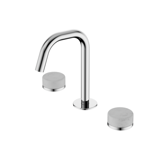 SERENITY BASIN SET EDGE SPOUT WITH CARRARA HANDLE