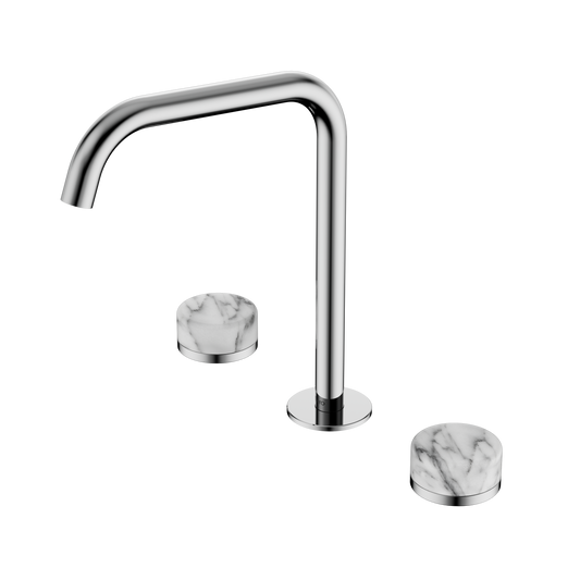 SERENITY BATH/KITCHEN SET EDGE SPOUT WITH ARABESCATO CORCHIA HANDLE