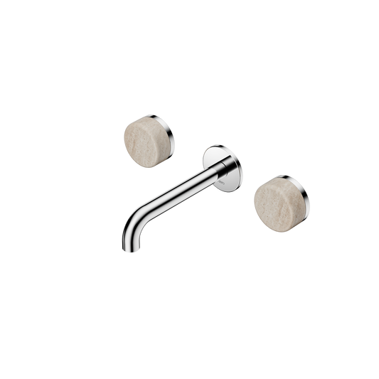 Serenity Wall Basin Set 160/185/220mm Spout With Rome Travertine Handle