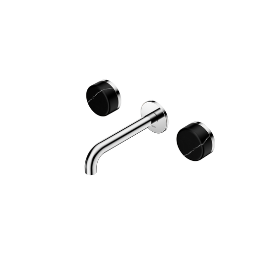 Serenity Wall Basin Set 160/185/220mm Spout With Marquina Black Handle