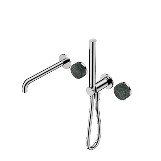 SERENITY PROGRESSIVE SHOWER SYSTEM WITH SPOUT WITH VERDE ALPI HANDLE AND SLIM SHOWER