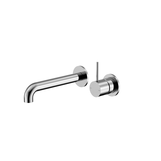 Mecca Wall Basin/Bath Mixer Separate Back Plate Handle Up