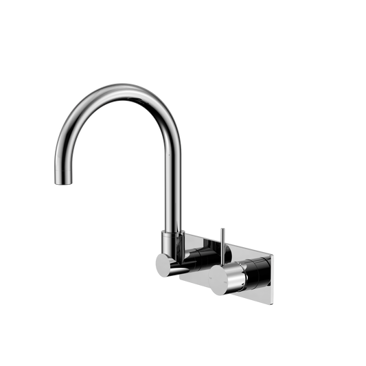 Mecca Wall Basin/Bath Mixer Swivel Spout Handle Up