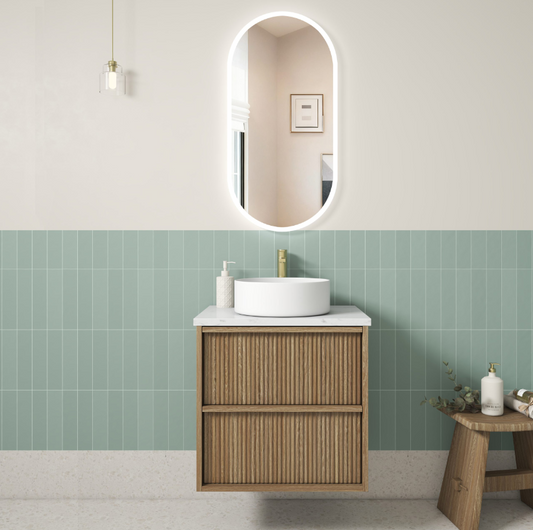 Venetta Fluted Framed Wall Hung Vanity