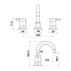 Spruce Lever 1/4 Turn C/Disc Basin Set