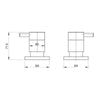 Spruce Lever 1/4 Turn C/Disc Wall Stops Set