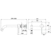 Anise Wall Plate Mixer with 250mm Spout