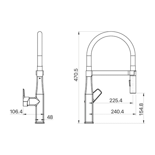 CORIANDER SINK MIXER BRUSHED NICKEL LEAD FREE