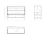 Boston Bevel Edge Wall Hung Vanity