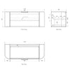 Bondi Fluted Wall Hung Curve Vanity