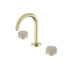 SERENITY BASIN SET ARC SPOUT WITH ROME TRAVERTINE HANDLE