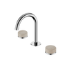 SERENITY BASIN SET ARC SPOUT WITH ROME TRAVERTINE HANDLE