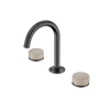 SERENITY BASIN SET ARC SPOUT WITH ROME TRAVERTINE HANDLE