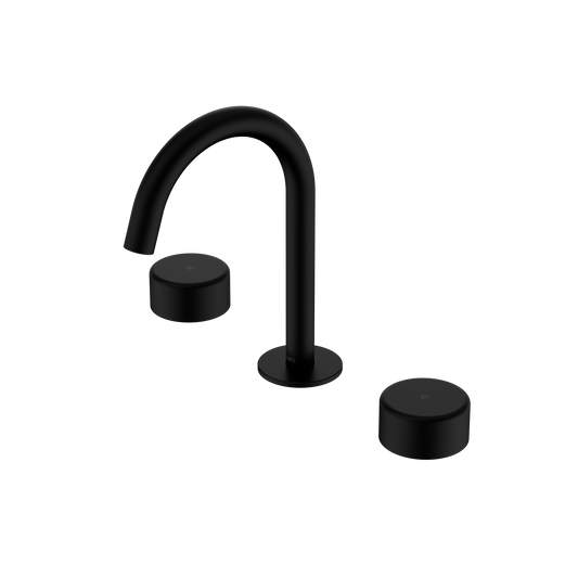 SERENITY BASIN SET ARC SPOUT WITH METAL HANDLE