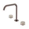 SERENITY BATH/KITCHEN SET EDGE SPOUT WITH ROME TRAVERTINE HANDLE