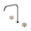 SERENITY BATH/KITCHEN SET EDGE SPOUT WITH ROME TRAVERTINE HANDLE