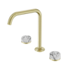 SERENITY BATH/KITCHEN SET EDGE SPOUT WITH ARABESCATO CORCHIA HANDLE