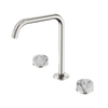 SERENITY BATH/KITCHEN SET EDGE SPOUT WITH ARABESCATO CORCHIA HANDLE