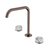 SERENITY BATH/KITCHEN SET EDGE SPOUT WITH ARABESCATO CORCHIA HANDLE