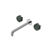 Serenity Wall Basin Set 160/185/220mm Spout With Verde Alpi Handle