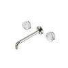 Serenity Wall Basin Set 160/185/220mm Spout With Arabescato Corchia Handle