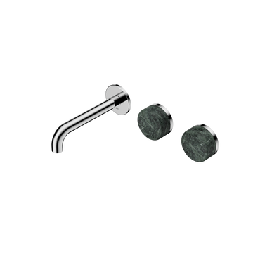 Serenity Wall Basin Set 160/185/220mm Offset Spout With Verde Alpi Handle
