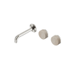 Serenity Wall Basin Set 160/185/220mm Offset Spout With Rome Travertine Handle
