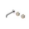 Serenity Wall Basin Set 160/185/220mm Offset Spout With Rome Travertine Handle