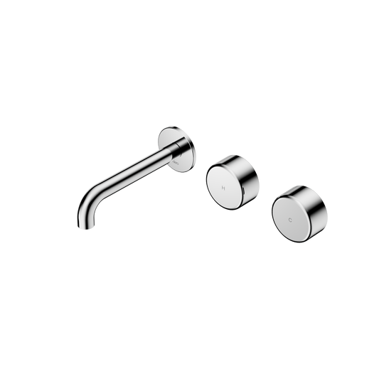 Serenity Wall Basin Set 160/185/220mm Offset Spout With Metal Handle