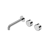 Serenity Wall Basin Set 160/185/220mm Offset Spout With Metal Handle