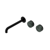 Serenity Wall Basin Set 160/185/220mm Offset Spout With Verde Alpi Handle