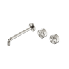 Serenity Wall Basin Set 160/185/220mm Offset Spout With Metal Handle