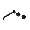 Serenity Wall Basin Set 160/185/220mm Offset Spout With Metal Handle