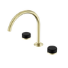 SERENITY BATH/KITCHEN SET ARC SPOUT WITH MARQUINA BLACK HANDLE