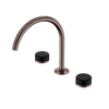 SERENITY BATH/KITCHEN SET ARC SPOUT WITH MARQUINA BLACK HANDLE