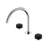 SERENITY BATH/KITCHEN SET ARC SPOUT WITH MARQUINA BLACK HANDLE