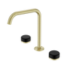 SERENITY BATH/KITCHEN SET EDGE SPOUT WITH MARQUINA BLACK HANDLE
