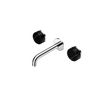 Serenity Wall Basin Set 160/185/220mm Spout With Marquina Black Handle