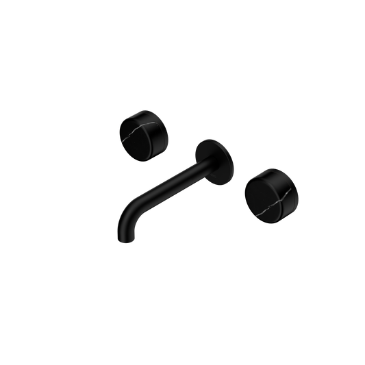 Serenity Wall Basin Set 160/185/220mm Spout With Marquina Black Handle
