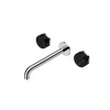 Serenity Wall Basin Set 160/185/220mm Spout With Marquina Black Handle