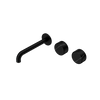 Serenity Wall Basin Set 160/185/220mm Offset Spout With Marquina Black Handle
