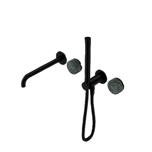 SERENITY PROGRESSIVE SHOWER SYSTEM WITH SPOUT WITH VERDE ALPI HANDLE AND SLIM SHOWER