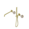 SERENITY PROGRESSIVE SHOWER SYSTEM WITH SPOUT WITH ROME TRAVERTINE HANDLE AND SLIM SHOWER