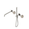 SERENITY PROGRESSIVE SHOWER SYSTEM WITH SPOUT WITH ROME TRAVERTINE HANDLE AND SLIM SHOWER
