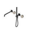 SERENITY PROGRESSIVE SHOWER SYSTEM WITH SPOUT WITH ROME TRAVERTINE HANDLE AND SLIM SHOWER