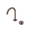 SERENITY PROGRESSIVE BASIN MIXER ARC SPOUT WITH METAL HANDLE