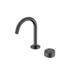 SERENITY PROGRESSIVE BASIN MIXER ARC SPOUT WITH METAL HANDLE