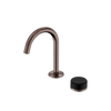 SERENITY PROGRESSIVE BASIN MIXER ARC SPOUT WITH MARQUINA BLACK HANDLE