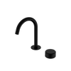 SERENITY PROGRESSIVE BASIN MIXER ARC SPOUT WITH MARQUINA BLACK HANDLE